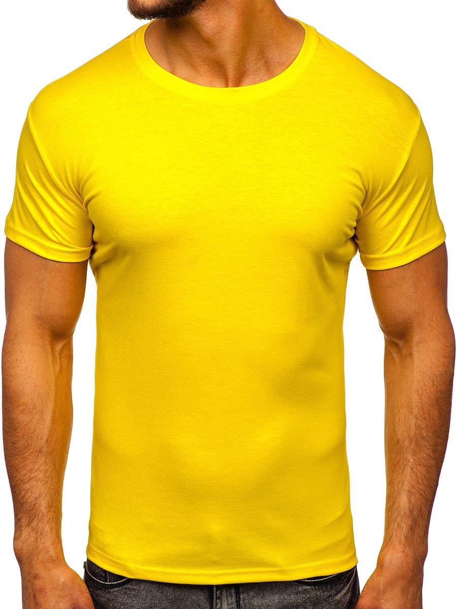 Żółty T-shirt męski